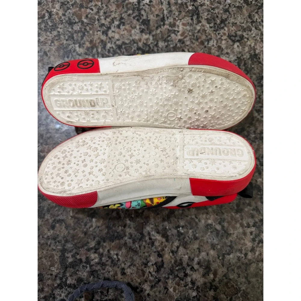 Ground Up Pokemon Kids Slip On Sneakers Pikachu Character Canvas Shoes Size 1